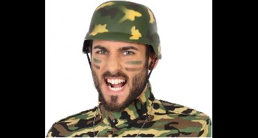 Soldaten leger verkleed helm camouflage voor volwassenen