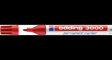edding 3000 permanent marker rond - Rood - 1 stuk