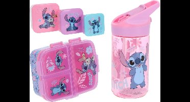 Lilo & Stitch lunchset; drinkfles, lunchbox en snackbox