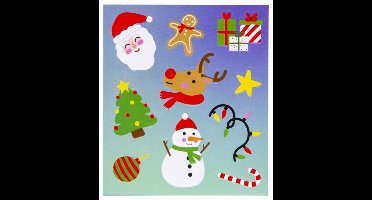 KERST STICKERTJES 12 velletjes - LG - 12 stuks - UITDEEL CADEAUTJE KERST TRAKTATIE - KINDERFEESTJE