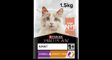 Pro Plan Adult Adult Hairball & Healthy Skin Rijk aan Zalm - 6 x 1.5 kg
