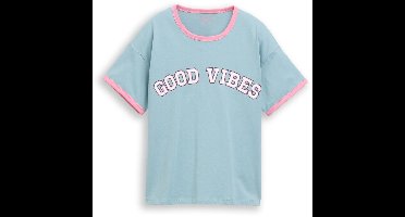 Tom Tailor - Oversized T-shirt met print - Maat 164 - tourmaline