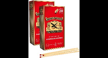Zwaluw Aanmaaklucifers - 80x stuks - 20 cm - bbq - kachel - open haard lucifers