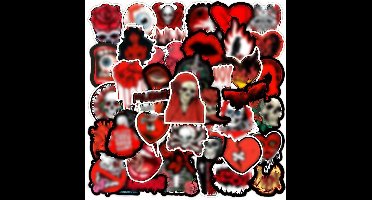 Gotische stickerset met 50 vellen voor graffiti, perfect voor skateboards, laptops en Halloween-decoraties