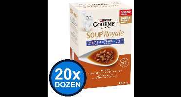 20x Gourmet - Soup Royale Zalm - Kattenvoer Natvoer - doos 6x45g
