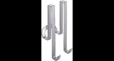Metaltex - Dubbele haak - Handdoekhaak - Douchehaak - Inclusief beschermdopje - Zilvergrijs - 6 jaar garantie