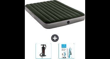 Intex Luchtbed - 2-Persoons - 152 x 203 x 25 cm - Groen - Inclusief Pomp en Reparatieset