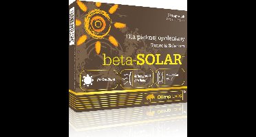 Beta-Solar 30 caps bruiningscapsules met 7 mg bètacaroteen en lycopine en met huidbeschermende ingrediënten PL/NL-label