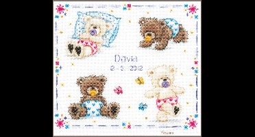 Vervaco - Telpakket kit - Geboorte - Popcorn Eerste stapjes... - PN-0143714 - Borduren - Borduurpakket - Borduurpakket geboorte - Borduurpakket volwassenen