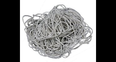 1 kg - Elastiek - wit - diameter 50mm - breedte 1,5mm - in zak - ca 2500 stuks