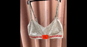 Bralette, Calvin Klein, grijs mélange, triangel, M