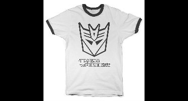 Transformers Decepticon Monotone Ringer Tee T-Shirt White/Black-M