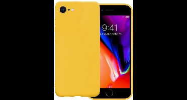 Hoesje - Geschikt voor Apple iPhone 7 - Sterk & Shockproof - Hoes Cover - Siliconen Case - Geel