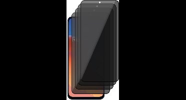 Privacy Screenprotector geschikt voor Xiaomi Redmi 12 - 4x Volledig Dekkend Glas Screen Protector