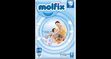 Molfix Premium Luiers Maat 4 Maxi (7-14 KG) Voordeel verpakking Maandbox - 156 luiers - Ultra Absorberend, Huidvriendelijk, Perfecte Pasvorm