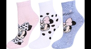 Minnie Mouse DISNEY - 3x Blauw en roze babysokjes