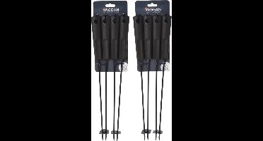 Vaggan BBQ spiezen - 8x stuks - metaal - 44 cm - vleespennen voor vlees - barbecue accessoires