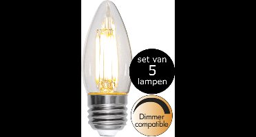 5-Pack | Kaars lamp - E27 - 4.2W - Extra Warm Wit - 2700K - Dimbaar