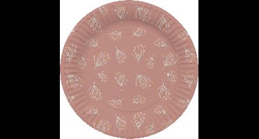 Folat - Borden (papier) - blooming baby girl - 8 stuks - 23 cm