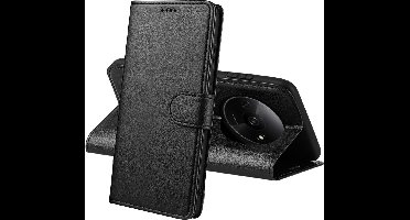 Hoesje Portemonnee voor Xiaomi Redmi A3 Zwarte portemonnee met magnetische klep en kaartopslag