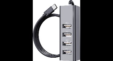 USB-C naar USB-A Hub Adapter - USB-C to USB-A - Met 4 poort USB 2.0 HUB