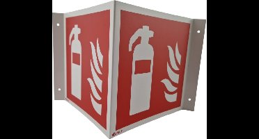 Brandblusser pictogram - 200x200mm - Brandblusser bord panorama - Kunststof