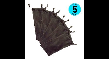 Somstyle 5x Brillenzakje - Brillenhouder - Brillenetui - Brillenhoes - Zwart