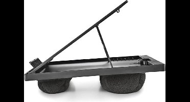 Multifunctionele ergonomische laptopstandaard voor laptops tot 156-inch verstelbaar met 8 hoogteniveaus - met gevoerde basis