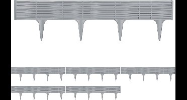 Deuba Borderrand - 11,7m Kunststof Weerbestendig - Grijs