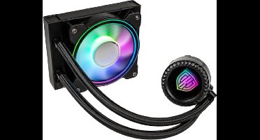 Kolink Umbra Void AIO Performance CPU-Kuhler, Wasserkuhlung, ARGB-Beleuchtung, Unendlichkeitsspiegel-Effekt, Aluminium, Kupfer, 120mm, Schwarz