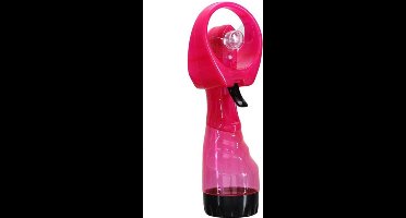 Gerimport waterspray ventilator - 1x stuks - roze - 27 cm - verkoeling in de zomer