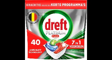 Dreft Vaatwastabletten Platinum Plus All In One 40 stuks