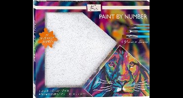 Schilderen op nummer volwassenen | Leeuw | Canvas 40 x 50 CM |24 soorten acryl verf |Hobby | Creatief