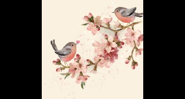 Servetten 33x33cm 20 stuks Atelier Cherry Blossom Love