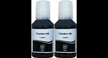 Inkt Geschikt voor Epson EcoTank 102 | Multipack van 2x Zwart Inktpatronen - Geschikt voor Epson EcoTank Printer ET-2700 - ET-2750 - ET-2751 - ET-2851 - ET-3700 - ET-3750, ET-3850 - ET-4750 - ET-4850 - ET-15000