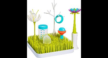 starterset van Boon, het stijlvolle droog- en afdruiprek voor babyflessen, zuignappen en fopspeen. BPA-, ftalaat- en PVC-vrij. Het perfecte cadeau en eerste uitrusting voor pasgeborenen