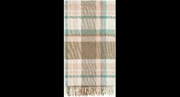 Plaid Portree Beige Roze - Merino lamswol - 140x185 - Bronte by Moon Scotland