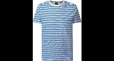 Petrol Industries - Heren Gestreept T-shirt Seabrook - Blauw - Maat L
