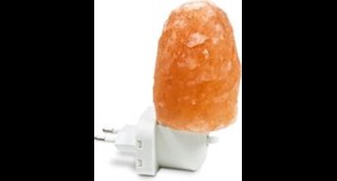 Nachtlampje - Zoutlamp - Himalaya Zoutlamp - Vuurrots - Roze Inclusief stopcontact stekker en gratis Calex lampje 10 watt, CE Keurmerk.