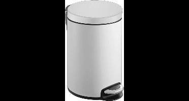 EKO - Serene pedaalemmer 8 liter - Steel Plastic - wit - Prullenbak