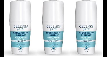 Celenes by Sweden Thermal Roll-On Deodorant - 75ml x 3 stuks - Whitening & Antitranspirant