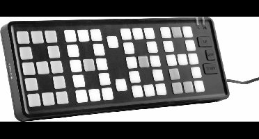 Karlsson Wekker Keyboard - Zwart - 23x1.5x8.3cm - Scandinavisch - Wekker voor slaapkamer - Wekkers