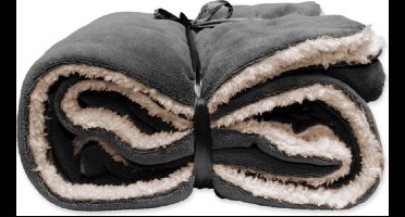 Unique Living Lars - Fleece Plaid - 150x200 cm - Donker Grijs