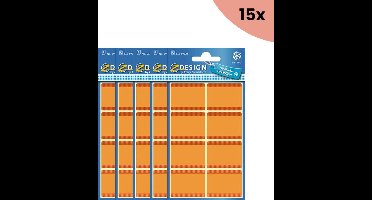 15x Avery diepvriesetiket Z-design Home 36x28mm 40 etiketten rood