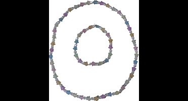 Kinderketting+armband effen kleuren sterretjes en kralen