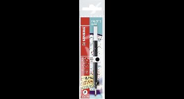 Navulling voor balpen Stabilo Palette Fine Zwart 0,4 mm (10 Stuks)