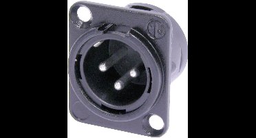Neutrik NC3MDL1BAG XLR-connector Flensstekker, contacten recht Aantal polen: 3 Zwart 1 stuk(s)