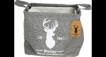 Boony EST1941 - Stijlvolle opbergmand voor (dieren)speelgoed - 33 x 42 cm - Grijs