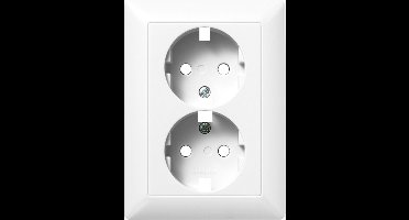 JUNG AS500 losse Centraalplaat Wandcontactdoos 2V Alpine wit AS5020NUPLWW