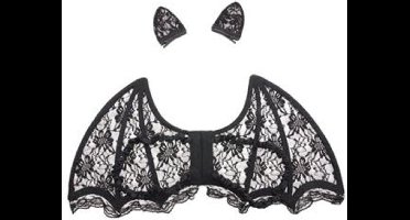 ESPA - Vleermuisvleugels en oren in zwart kant